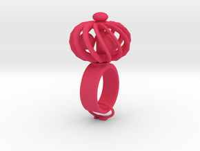 Fidget Ring - Turbine spinner ring in Pink Processed Versatile Plastic: 5 / 49