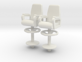 1:48 scale Ship Capt Chair in White Natural Versatile Plastic