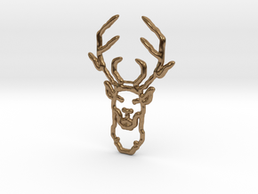 Deer In Wire in Natural Brass