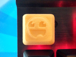 Awesome Face Cherry MX Keycap in Yellow Processed Versatile Plastic