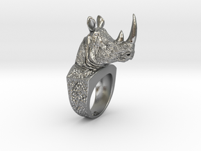 Rhino Ring in Natural Silver: 5 / 49