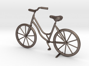 Bicycle in Polished Bronzed Silver Steel