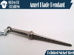 Angel Blade Pendant in Polished Nickel Steel