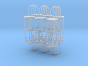 Bistro / Cafe Chairs in 1/32 scale. 12 per pack in Tan Fine Detail Plastic
