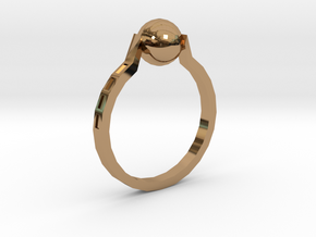 Twisted Ring in Polished Brass