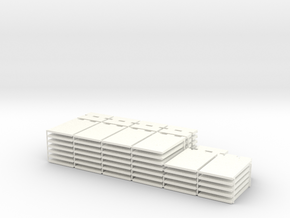 1/87 HO Fahrsilo-Wandelemente 3,5m - 2x 42,75m in White Processed Versatile Plastic