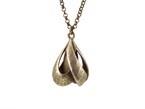 KNOT PENDANT in Polished Bronzed Silver Steel