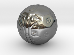 Thought Ball in Fine Detail Polished Silver
