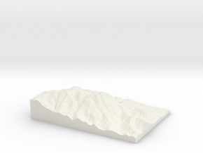 Mount Tamalpais: Topophile Model #0022 in White Natural Versatile Plastic
