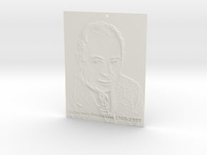 John von Neumann Shadowgram in White Natural Versatile Plastic