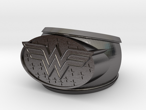 Wonder Woman Ring  in Polished Nickel Steel