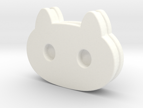 Cookie Cat Necklace/Pendant (Steven Universe) in White Processed Versatile Plastic