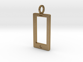 Smartphone Pendant in Polished Gold Steel