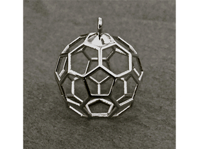 Honeycomb-60 in Fine Detail Polished Silver
