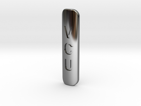 VCU GeoTag in Fine Detail Polished Silver