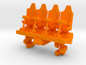 Wagon Seats small in Orange Processed Versatile Plastic