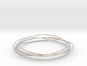 Mobius Wire Bracelet in Rhodium Plated Brass
