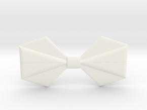 Origami Bow Tie in White Processed Versatile Plastic