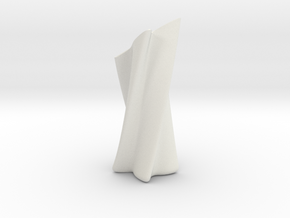 Slanted Shuriken Vase in White Natural Versatile Plastic