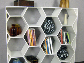 Sweet Spot 1:12 scale Bookshelf in White Processed Versatile Plastic
