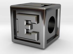 Name Pieces; Letter "E" in Fine Detail Polished Silver