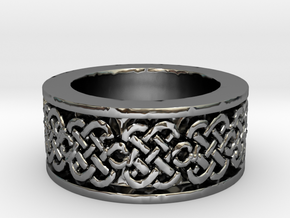 Celtic Knot Ring 3 Ring Size 10 in Fine Detail Polished Silver
