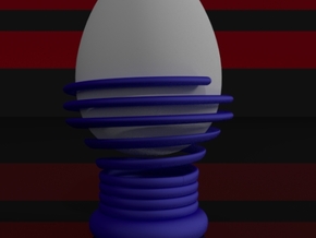 Spiral Egg Holder Type 2 in Blue Processed Versatile Plastic