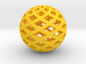 Sphere in Yellow Processed Versatile Plastic