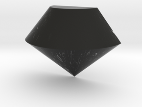 Half Diamond in Black Natural Versatile Plastic