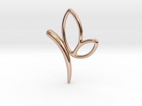  Butterfly Pendant in 14k Rose Gold Plated Brass
