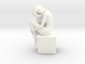 Girl On Box in White Processed Versatile Plastic