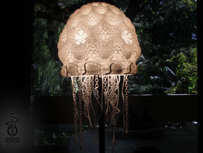 Jellyfish lampshade top : part A in White Natural Versatile Plastic