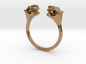 Panther Lady Ring in Polished Brass