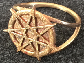 Fairy star ring (choose size)  in Natural Bronze