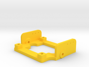 Tilt Frame for runcam camera (28x28mm formfactor) in Yellow Processed Versatile Plastic