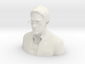 Edward Snowden Desktop Portrait in White Natural Versatile Plastic