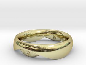Swing Ring elliptical 17mm inner diameter in 18k Gold Plated Brass