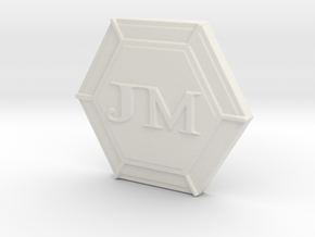 JM's Personal Logo and Board Game Lager in White Natural Versatile Plastic