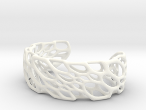 Bone Cuff in White Processed Versatile Plastic: Medium