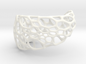 Spiral Cuff in White Processed Versatile Plastic: Medium