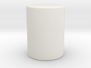 Cylinder in White Natural Versatile Plastic