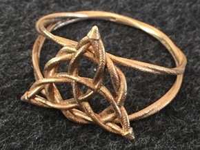 Woven triquetra (choose size) in Natural Bronze