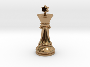 Single Chess King Star Big | Timur Prince Vizir in Polished Brass