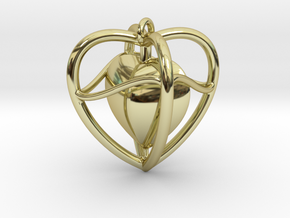 Heart Pendant  in 18k Gold Plated Brass