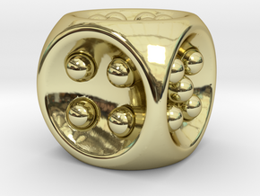Gravity D6 in 18k Gold Plated Brass