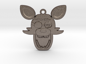 Five Nights at Freddy's Foxy Pendant in Polished Bronzed Silver Steel