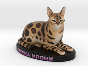Custom Cat Figurine - Meeka in Full Color Sandstone