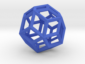Rhombic Triacontahedron(Leonardo-style model) in Blue Processed Versatile Plastic