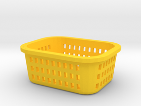 1:24 Laundry Basket  in Yellow Processed Versatile Plastic