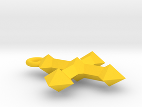 Crest Pendant in Yellow Processed Versatile Plastic